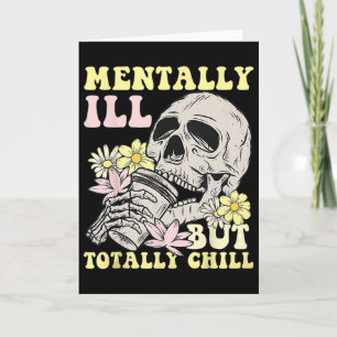 Groovy geistig krank aber total chill Halloween Sk Karte
