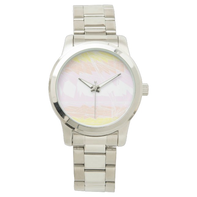 Groovy Geometric Abstrakt Pangender Pride Flag Armbanduhr (Vorderseite)