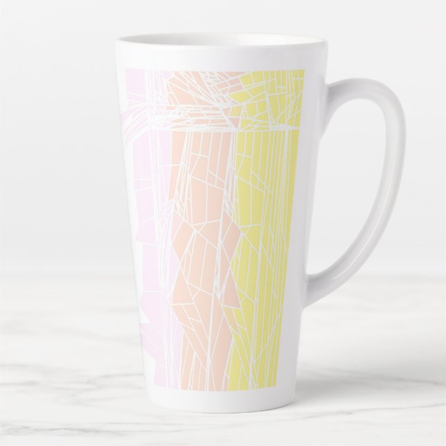 Groovy Geometric Abstrakt Pangender Pride Flag Milchtasse (Rechts)
