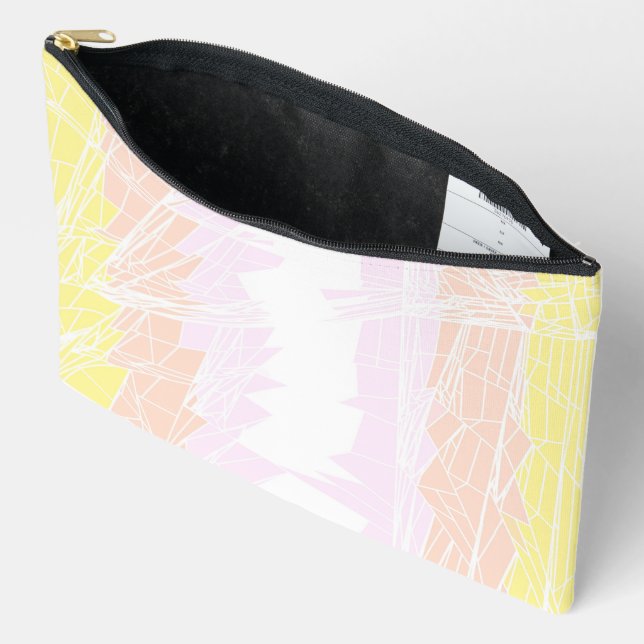 Groovy Geometric Abstrakt Pangender Pride Flag Zubehörtasche (Offen)