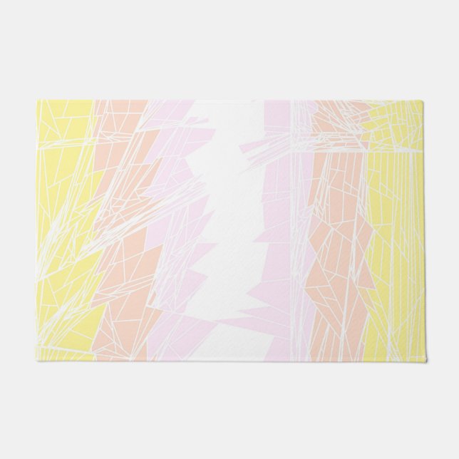 Groovy geometrische abstrakte Pangender-Stolzflagg Fußmatte (Vorderseite)