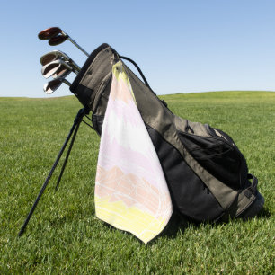 Groovy geometrische abstrakte Pangender-Stolzflagg Golfhandtuch