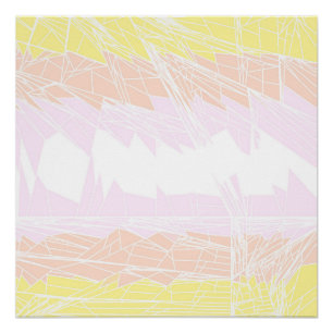 Groovy geometrische abstrakte Pangender-Stolzflagg Poster