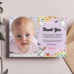 Groovy Ghost Birthday Foto Dankeschön Karte<br><div class="desc">Unsere Ghost Dankeschön Karten sind der perfekte Weg, um Ihren Gästen für Ihre Feier mit Ihnen Dankbarkeit und Wertschätzung zu zeigen. Das Design bietet eine festliche und farbenfrohe Anordnung mit Platz für eine personalisierte Nachricht oder ein Dankeschön. Sie sind ideal für den Versand nach dem Party, um Ihren Gästen für...</div>