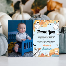 Groovy Ghost Birthday Foto Dankeschön Karte