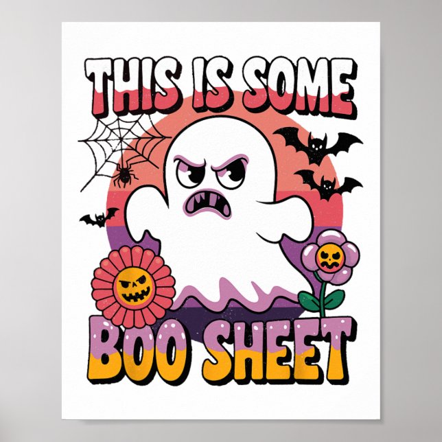 Groovy Ghost dies ist ein Bootschild Funny Hallowe Poster (Vorne)