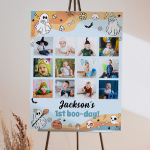 Groovy Ghost Erstes Jahr Foto Meilenstein Poster