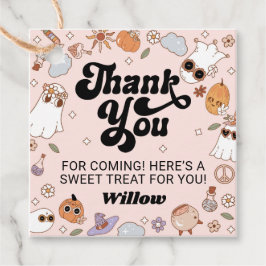 Groovy Ghost Halloween-Party Vielen Dank Geschenkanhänger