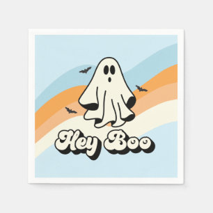 Groovy Ghost Retro Halloween Hey Boo Spooky Serviette