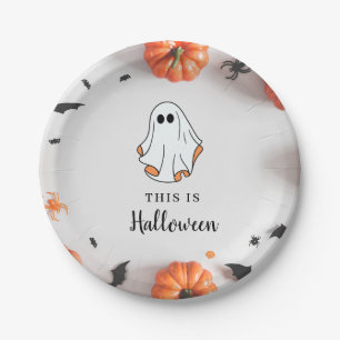 Groovy Ghost retro Halloween Pappteller