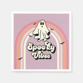 Groovy Ghost Retro Halloween Spooky Vibes Geburtst Serviette