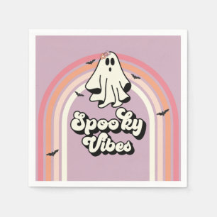 Groovy Ghost Retro Halloween Spooky Vibes Geburtst Serviette