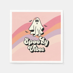 Groovy Ghost Retro Halloween Spooky Vibes Geburtst Serviette