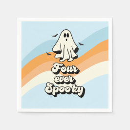 Groovy Ghost Retro Halloween Vier je Spooky Serviette