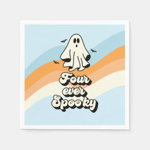 Groovy Ghost Retro Halloween Vier je Spooky Serviette