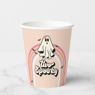 Groovy Ghost Retro Halloween Zwei Spooky Geburtsta Pappbecher