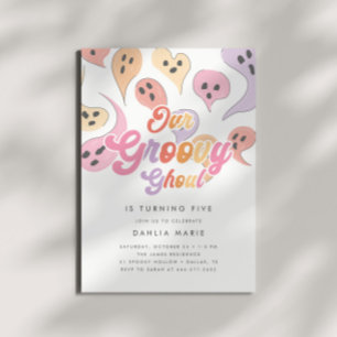 Groovy Ghoul Spooky Girls Halloween Geburtstag Einladung