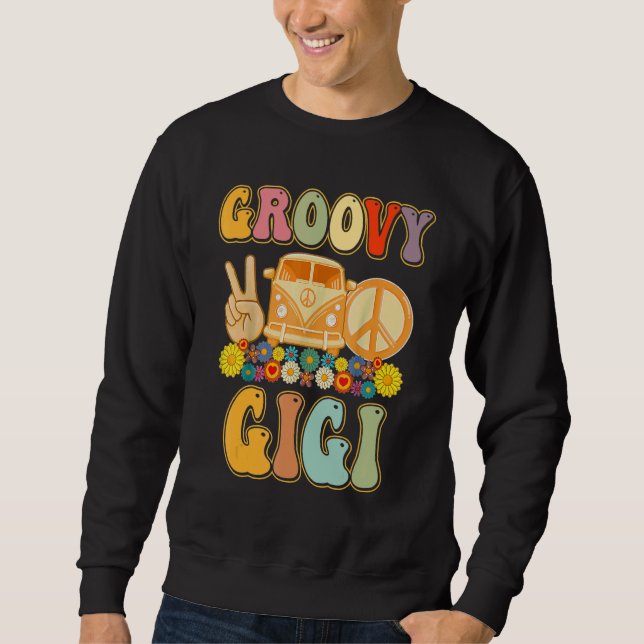Groovy Gigi Retro Matching Family Baby Shower Moth Sweatshirt (Vorderseite)