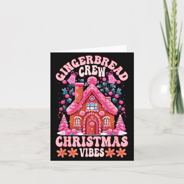 Groovy Gingerbread House Crew Nk Christmas Vibes P Karte (Vorderseite)