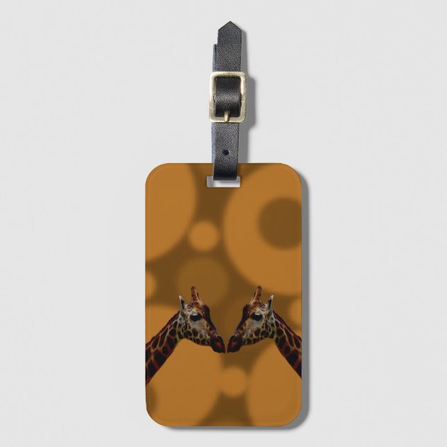 Groovy Giraffe A Go, Gepäckanhänger (Vorderseite Vertikal)