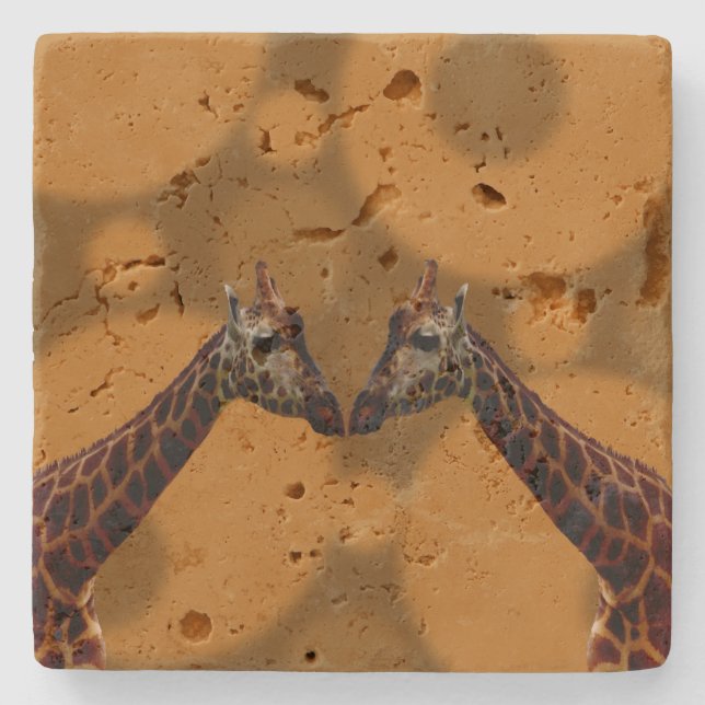 Groovy Giraffe A Go, Steinuntersetzer (Vorderseite)