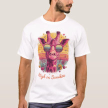 Groovy Giraffe | Retro-Sonnen-Vibes Herren-T-Shirt