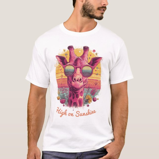 Groovy Giraffe | Retro Sunshine Vibes Men T-shirt (Vorderseite)