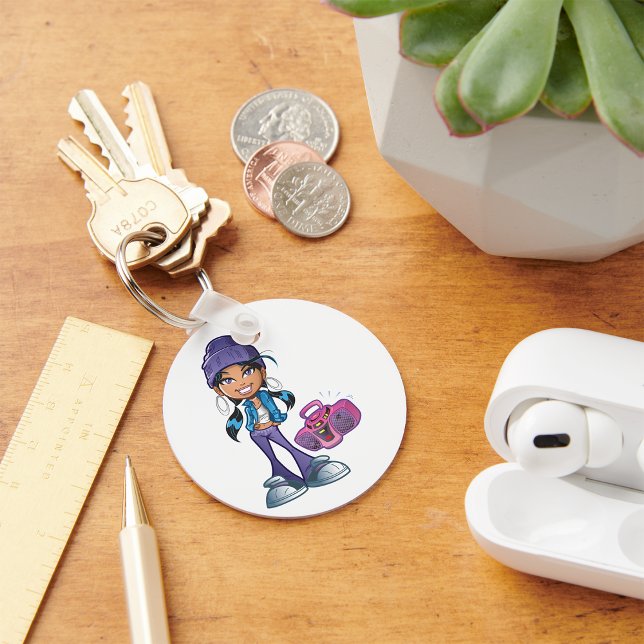Groovy Girl mit Stereo Schlüsselanhänger (Von Creator hochgeladen)