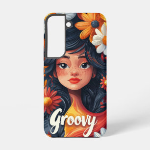 Groovy Girl Portrait Phone Case Samsung Galaxy Hülle