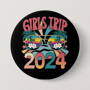 Groovy Girls Trip 2024 Wochenend Sommer Strand  Button
