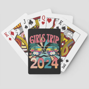 Groovy Girls Trip 2024 Wochenend Sommer Strand Spielkarten