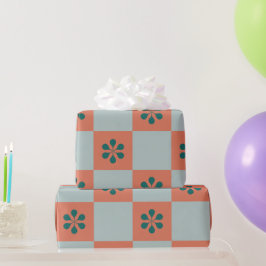 Groovy Girly Psychedelic Checkerboard, Y2K Wrappin Geschenkpapier