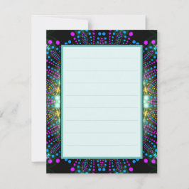 Groovy Glow Blacklight Bat Mitzvah Danke, V2 Dankeskarte