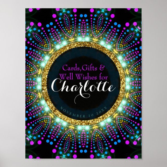 Groovy Glow Blacklight Party Signage Poster (Vorne)