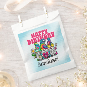 Groovy Gnomes Rainbow Gefärbte Krawatte Geburtstag Geschenktütchen