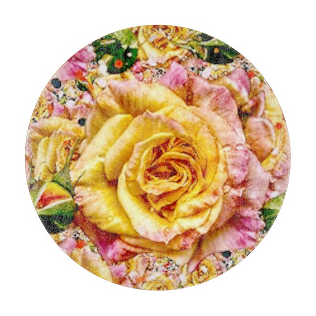 Groovy Golden Rose Opulence: Schneidebrett (Vorderseite)