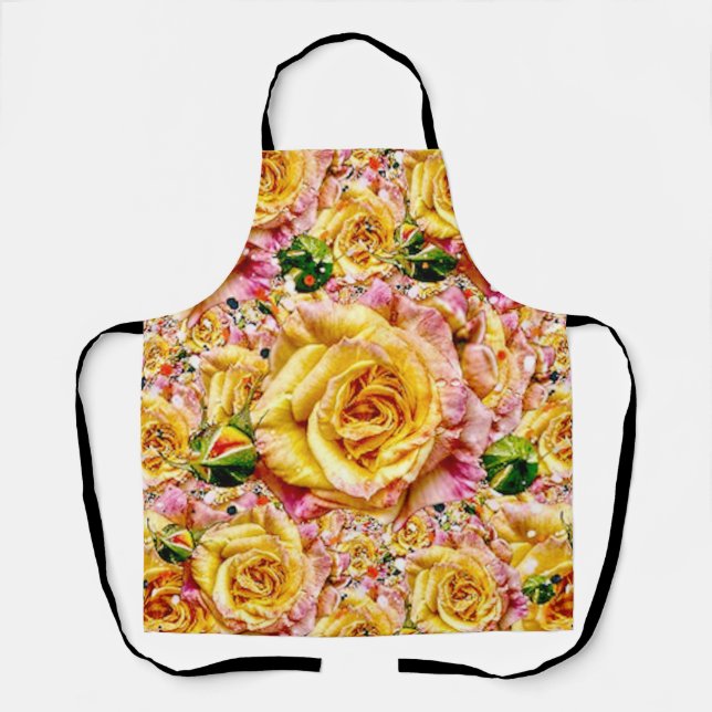 Groovy Golden Rose Opulence: Schürze (Vorderseite)