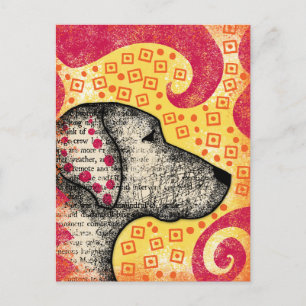 Groovy Good Dog Postcard Postkarte