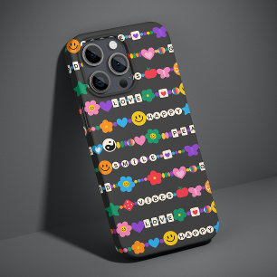 Groovy Good Vibes Love Smile Retro Perlen Case-Mate iPhone 14 Pro Max Hülle