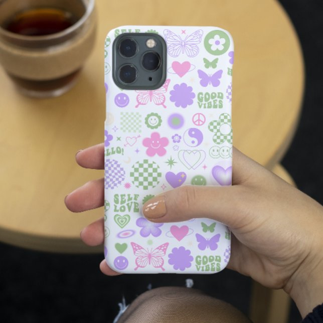 Groovy Good Vibes Y2K Butterfly Modern Girl Case-Mate iPhone Hülle (Von Creator hochgeladen)