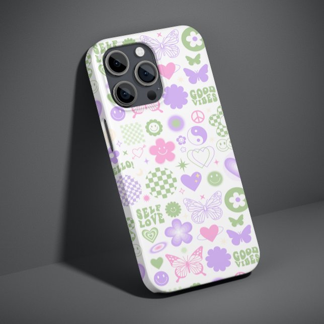 Groovy Good Vibes Y2K Butterfly Modern Girl Case-Mate iPhone Hülle (Von Creator hochgeladen)