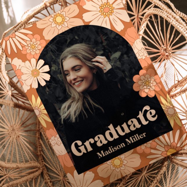Groovy Graduation Announcement Einladung (Von Creator hochgeladen)