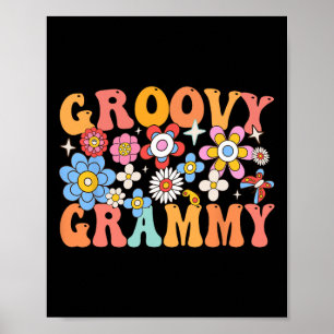 Groovy Grammy Mütter Tag Bunte Blume Matchin Poster