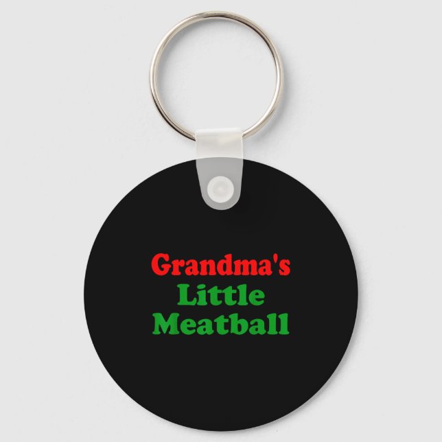 Groovy Grandmas Little Meatball Funny Italian Fami Schlüsselanhänger (Vorderseite)