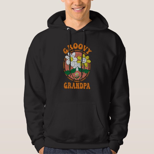 Groovy Grandpa 70s Aesthetic Nostalgia 1970's Retr Hoodie (Vorderseite)