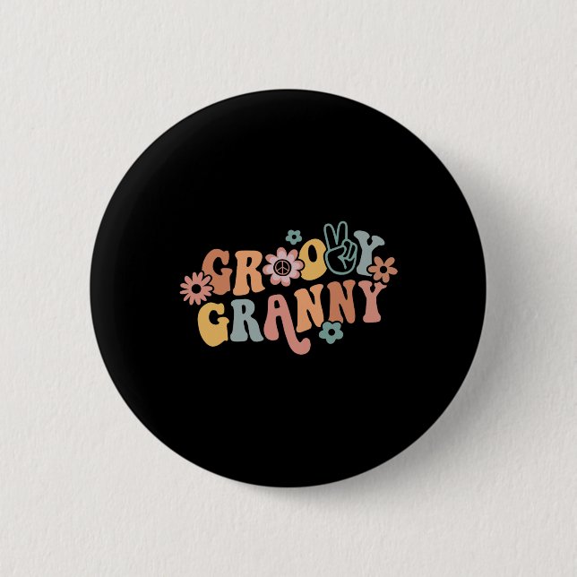 Groovy Granny One Dankful Granny Erntedank Chr Button (Vorderseite)