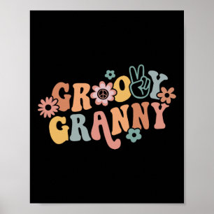 Groovy Granny One Dankful Granny Erntedank Chr Poster