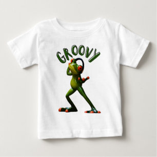 Groovy Green Frog Baby T-shirt