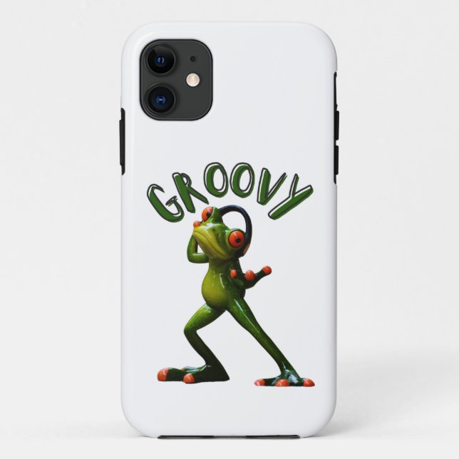 Groovy Green Frog Case-Mate iPhone Hülle (Rückseite)