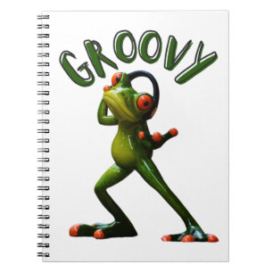 Groovy Green Frog Notizblock
